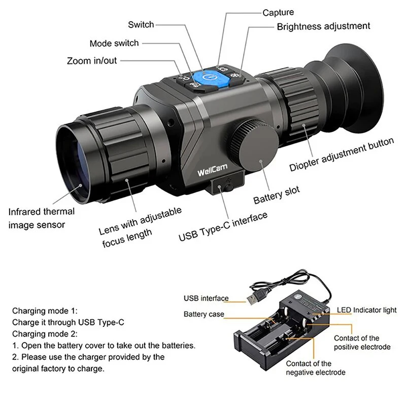 1600m Thermal Hunting Monocula - огляд і ціна Thermal Scope Night Vision Monocular