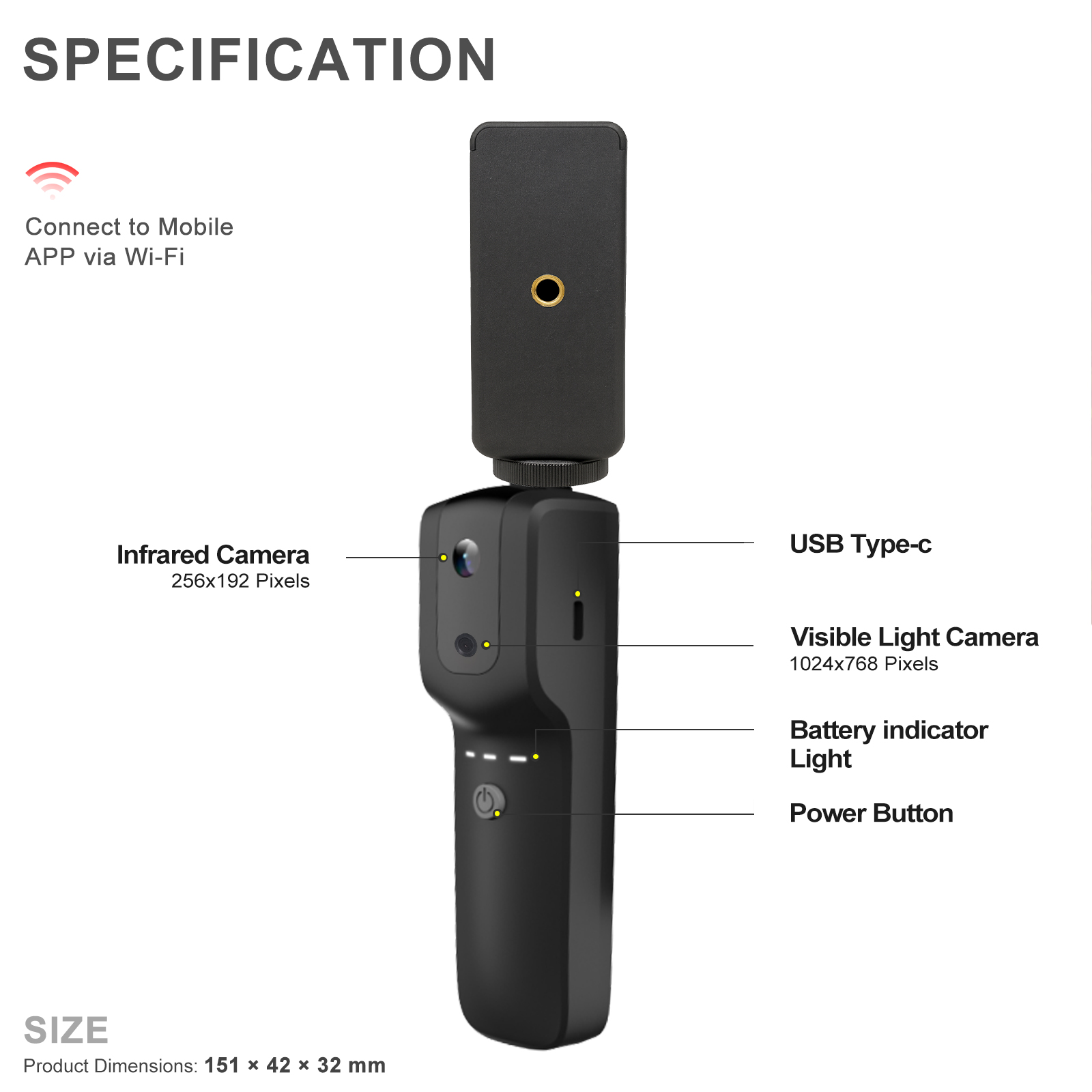 Portable wireless thermal imag - огляд і ціна Thermal Imaging Camera 256X192