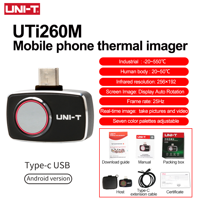 UNI-T Thermal Imager For Mobil - огляд і ціна Thermal Imaging Camera 256X192